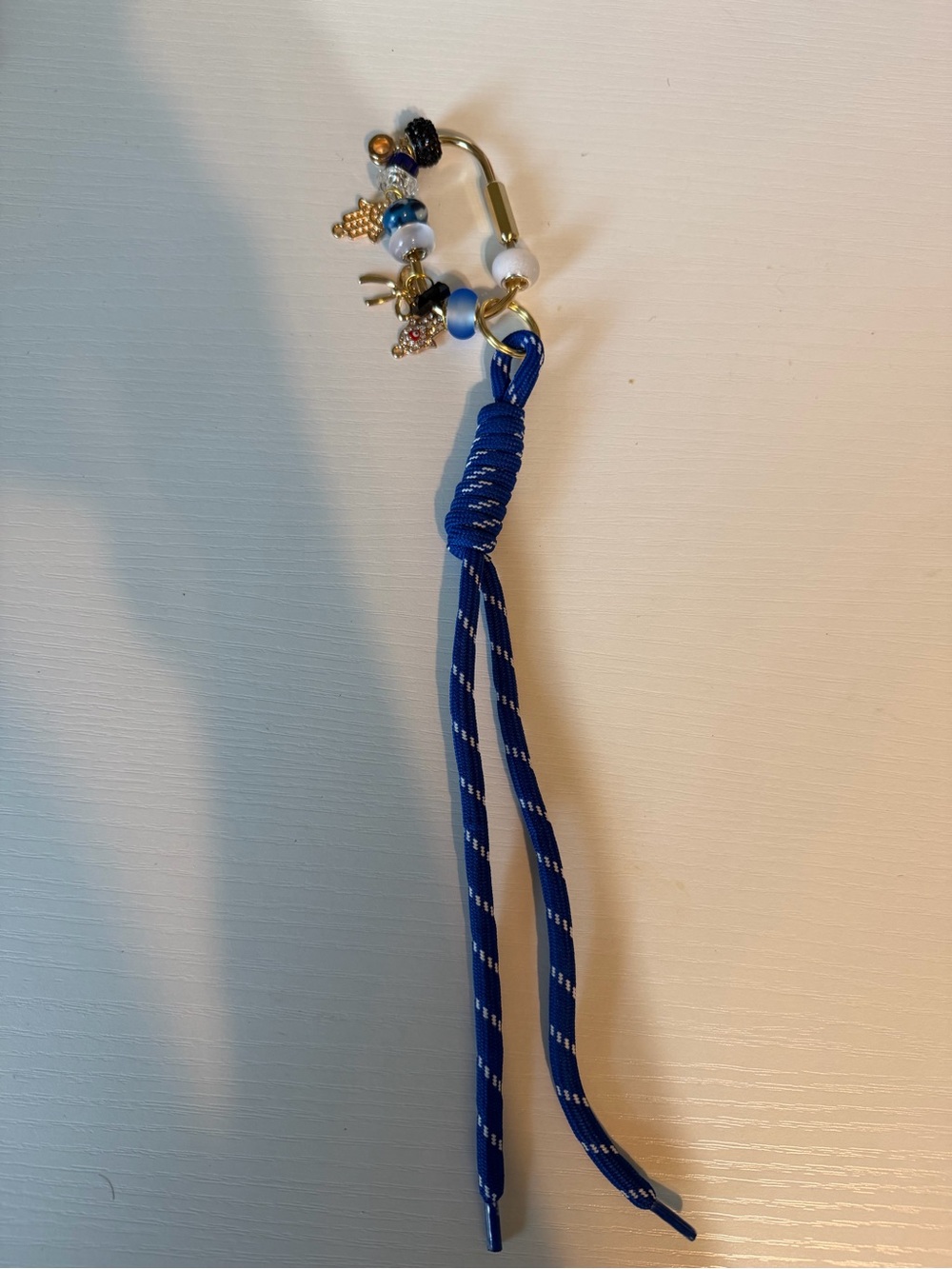 Evil eye beaded bag charm